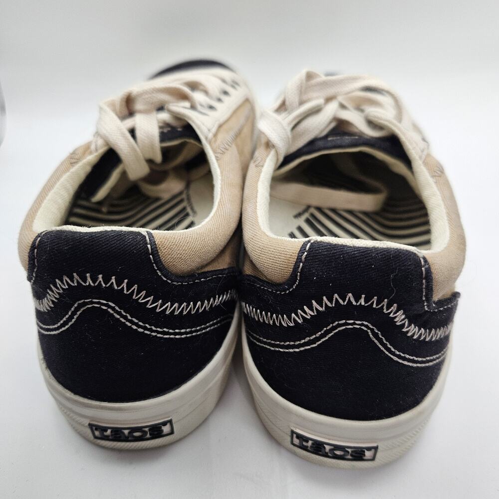 Taos Plim Soul Sneakers Womens Size 8W Black Tan Multi Canvas Lace Up Low Top - Picture 7 of 9